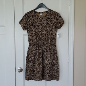 Leopard Print Tee Dress